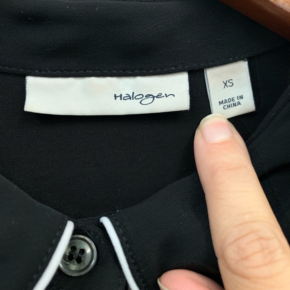 Halogen Black Button Down Blouse - image 5